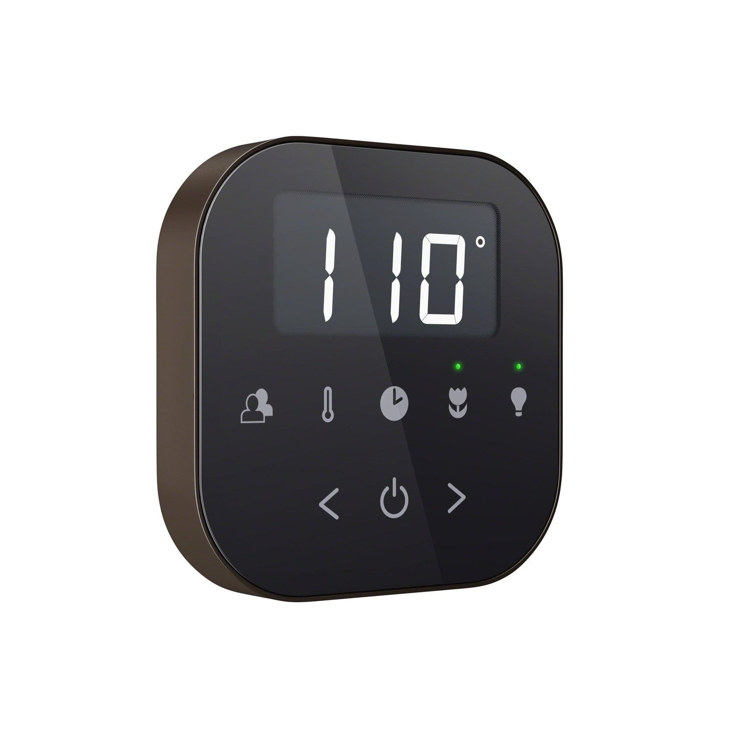 MrSteam AirTempo 4" × 4" × 1" Steam Shower Control in Black with Oil Rubbed Bronze Bezel