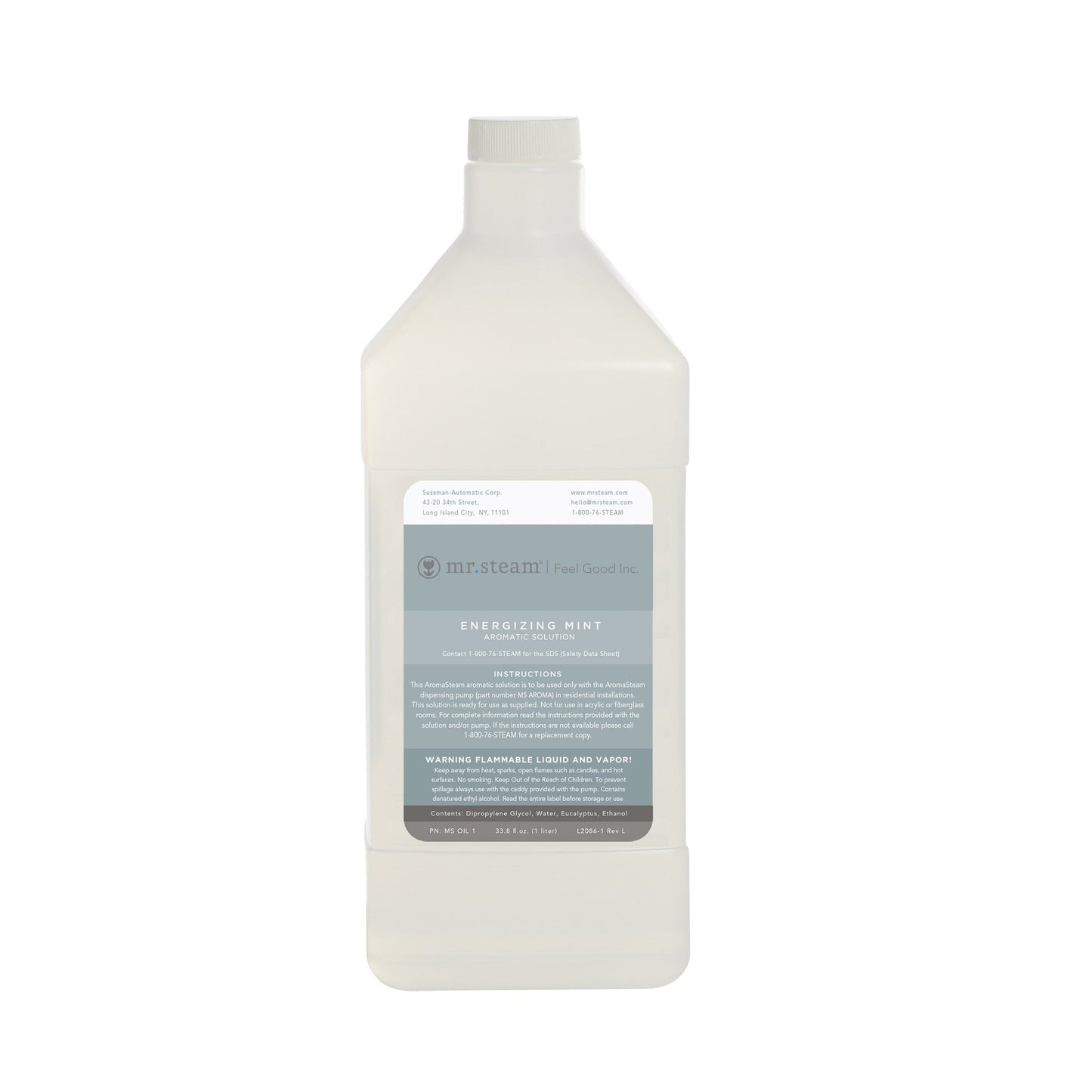 MrSteam AromaSteam Energizing Mint Essential Oil 1 L