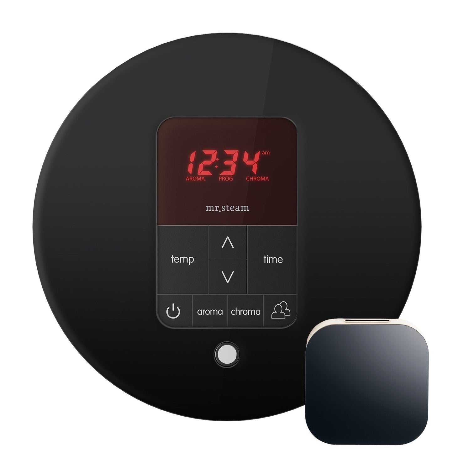 MrSteam Butler 36" x 12" x 12" Max Linear Steam Generator Control Kit Package in Round Black with Autoflush, Condensation Pan, Steamlinx, Steamhead
