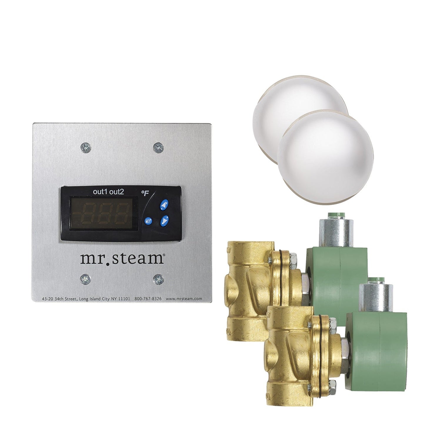 MrSteam Commercial CU 2 Generator 108 kW 240 V 3 ph Package with Digital 1 Control, Steamhead & Blowdown System