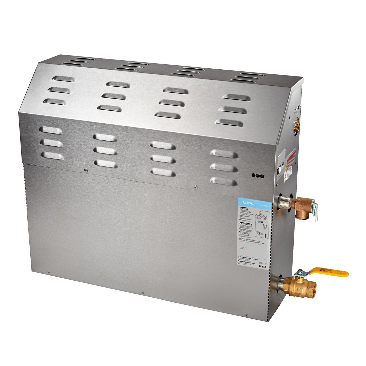 MrSteam e-SERIES 25" × 8" × 21" 30 kW Steam Bath Generator at 240 V With Express Steam