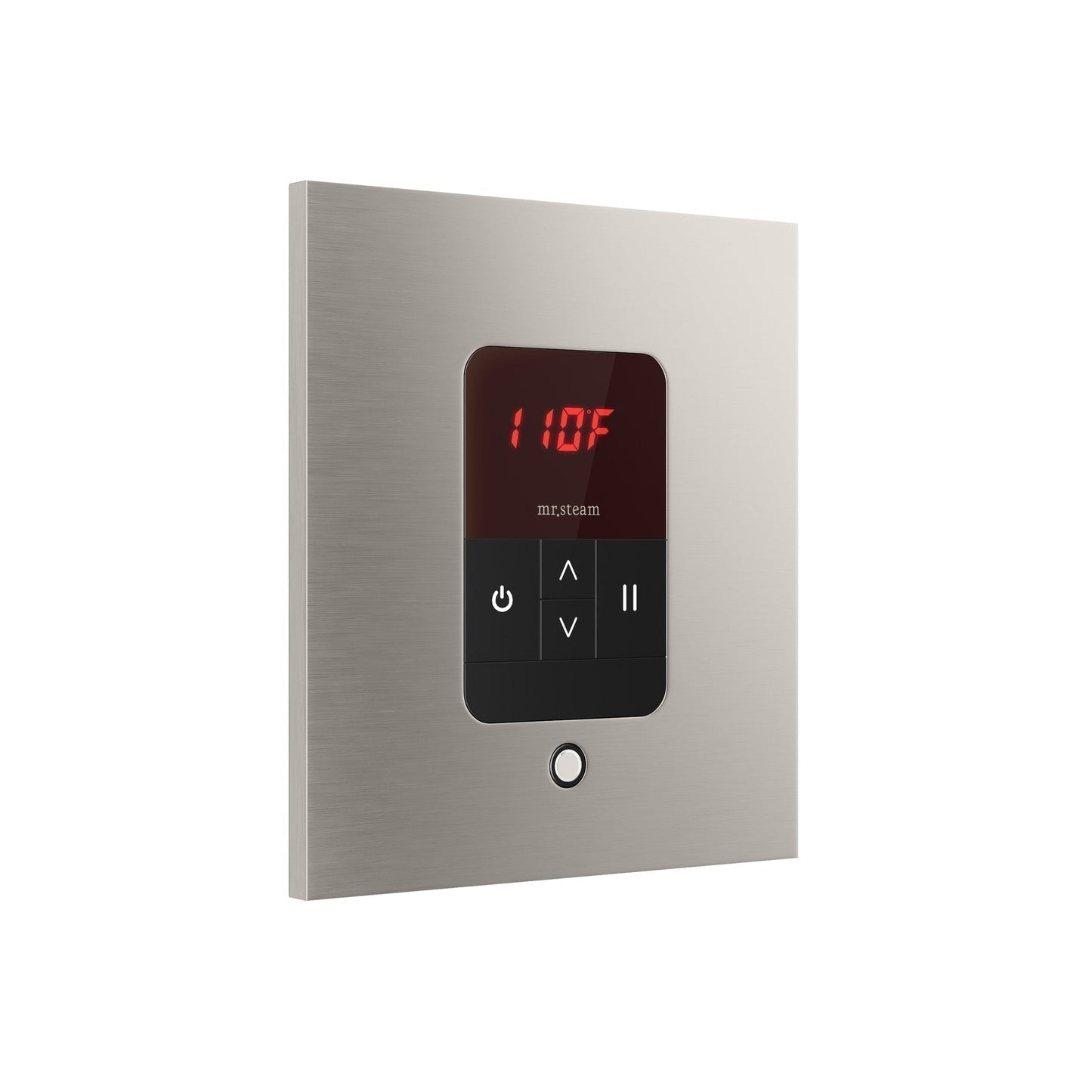 MrSteam iTempo 5" x 5" x 1" Brushed Nickel in Square Steam Shower Control