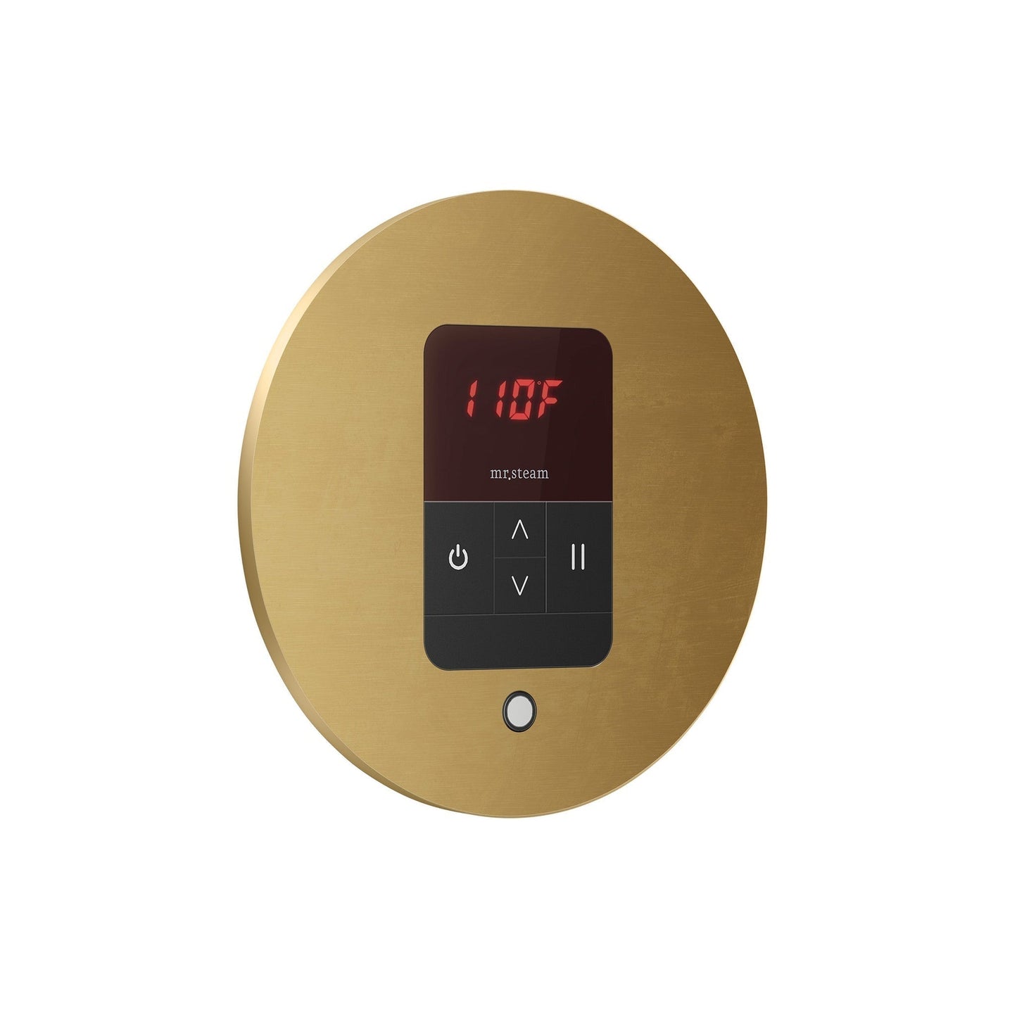 MrSteam iTempo 5" x 5" x 1" Custom Plated Round Steam Shower Control in Round