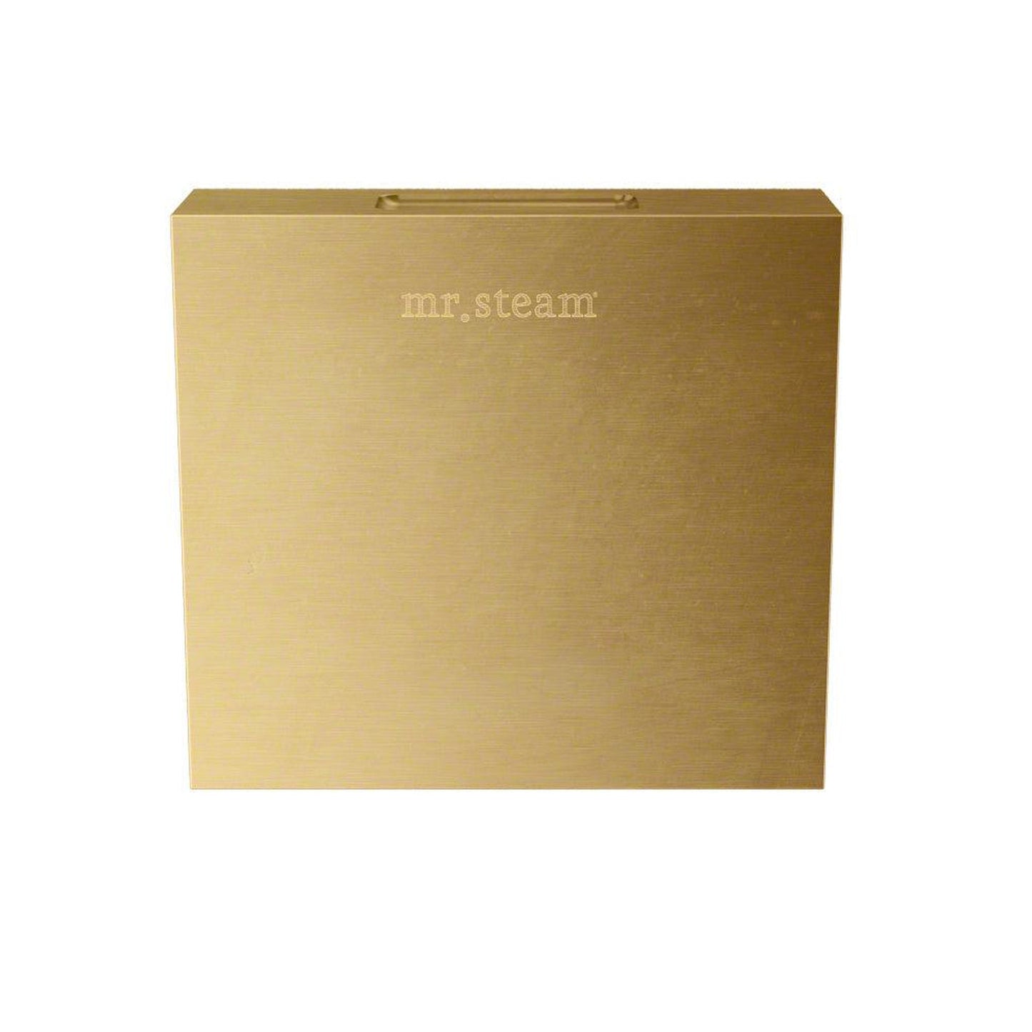 MrSteam iTempoPlus 5" x 5" x 1" Satin Brass in Square Steam Shower Control