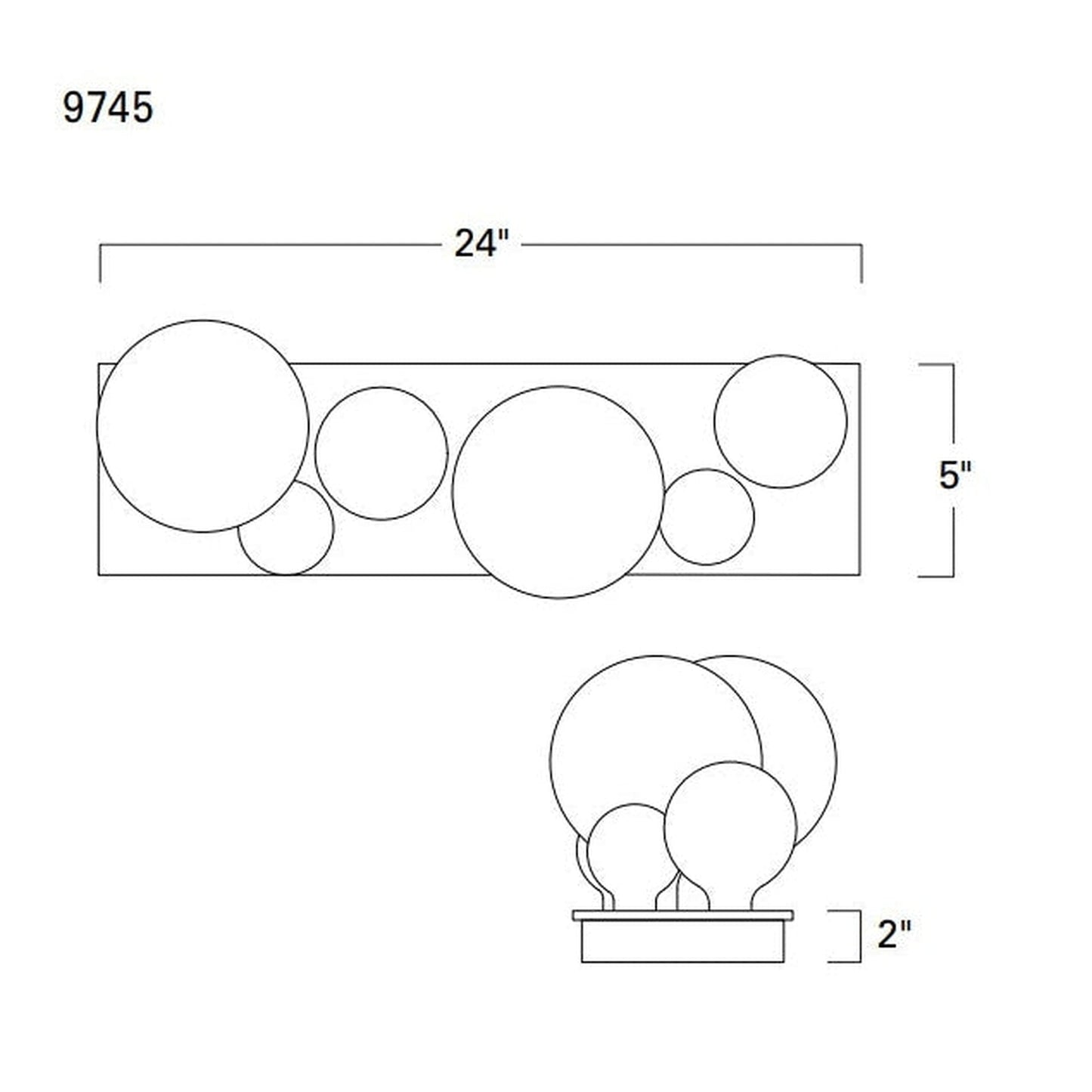 Norwell Lighting Hollywood 24" 9-Light Brushed Nickel Bath Bar Vanity Light