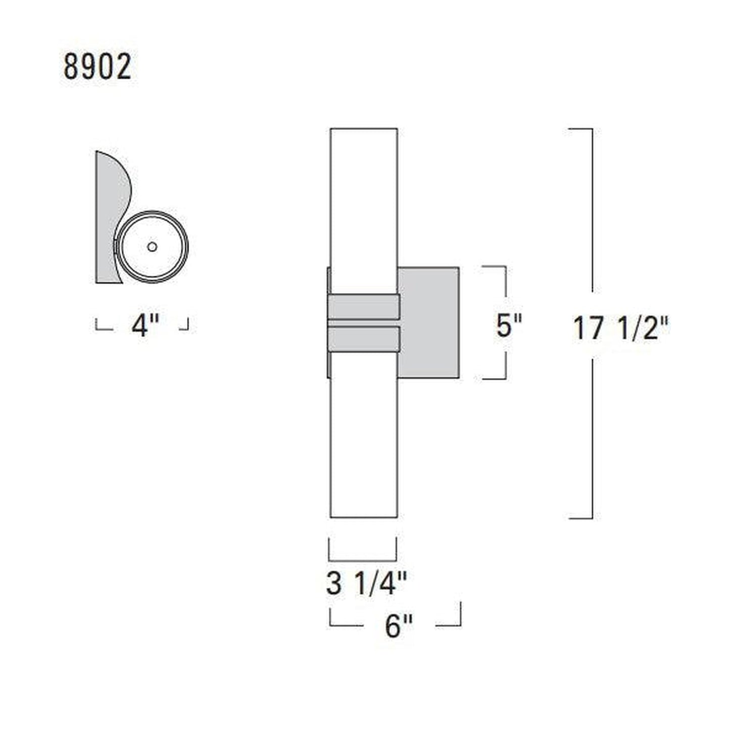 Norwell Lighting Wave 6" x 5" 2-Light Brushed Nickel Horizontal/Vertical Vanity Light With Shiny Opal Glass Diffuser