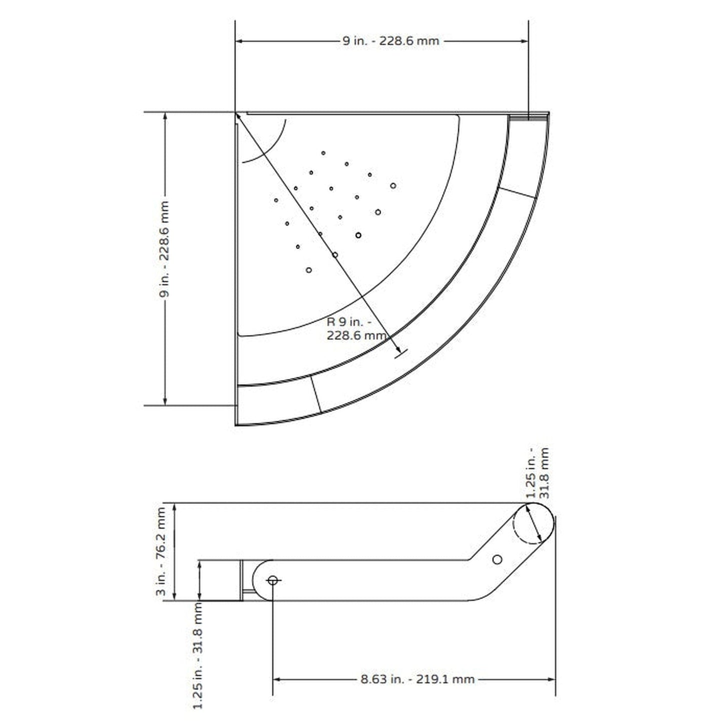 PULSE ShowerSpas Ergo Corner Bar Wall Mounted Soft-Grip Grab Bar in Oil Rubbed Bronze With Built-In Shelf