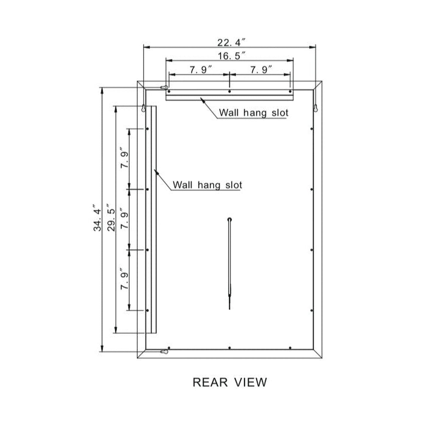 Paris Mirror Acrylic 24" x 36" Dual-Lighted Illuminated Super Bright Dimmable Wall-Mounted 3000K LED Mirror With Embossed Acrylic 3D Frosted Frame