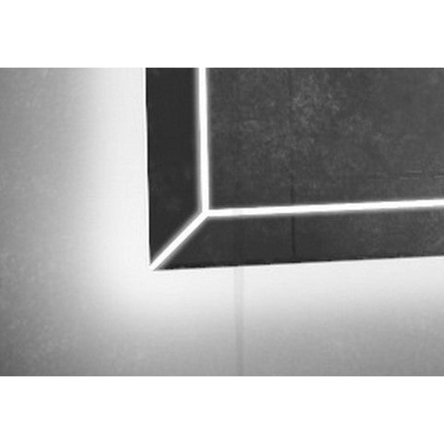 Paris Mirror Athena 48" x 28" Dual-Lighted Super Bright Dimmable Wall-Mounted 3000K LED Mirror With Beveled Acrylic Frosted Edges
