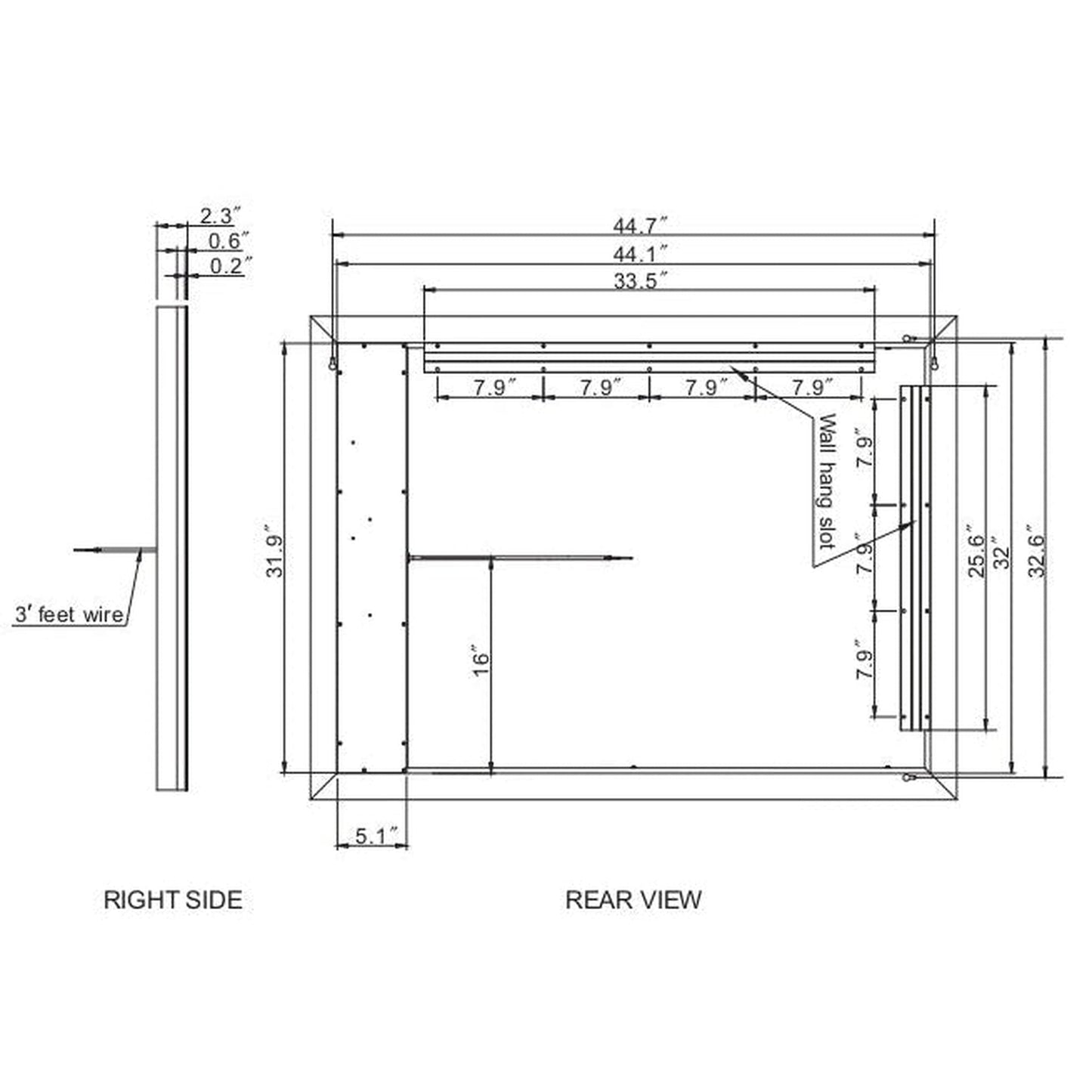 Paris Mirror Flore 48" x 36" Dual-Lighted Super Bright Dimmable Wall-Mounted 3000K LED Mirror With Embossed Glass 3D Design