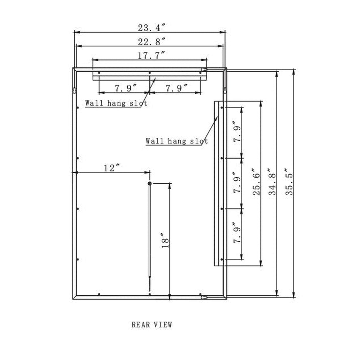 Paris Mirror Galaxy II 24" x 36" Front-lit Illuminated Super Bright Dimmable Wall-Mounted 3000K LED Mirror With Framed Edges