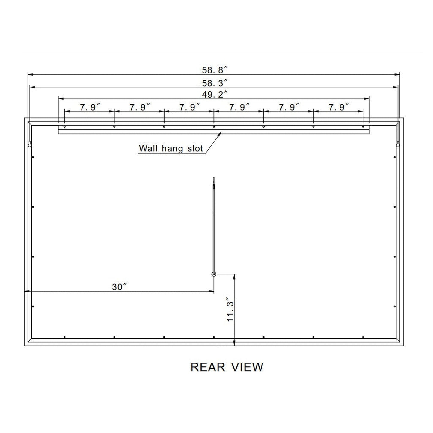 Paris Mirror Hollywood 60" x 36" Front-Lit Lighted Super Bright Dimmable Wall-Mounted 3000K LED Mirror