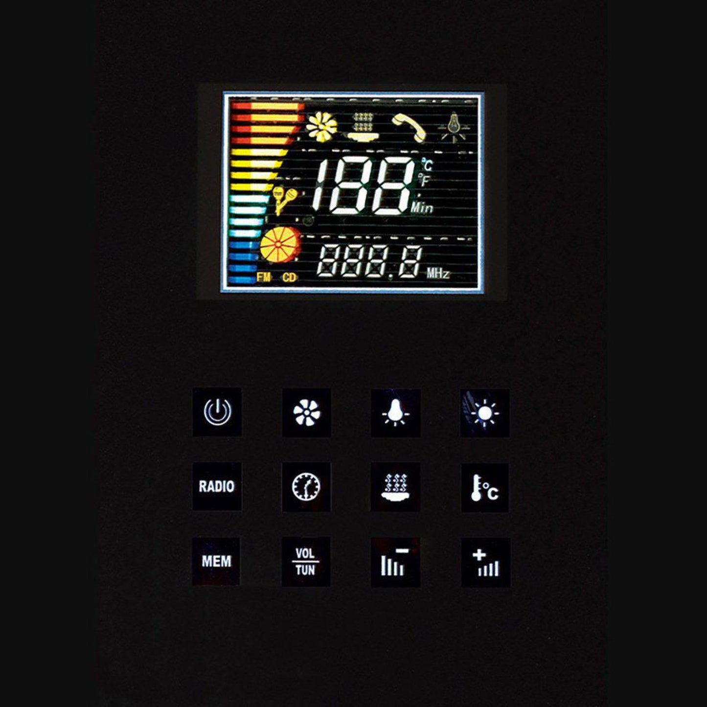 Platinum 59" x 35" x 89" Two-Person Black Framed Rectangle Walk-In Steam Shower With Left Handed Control Panel Configuration Hinged Door 6 Massage Jets & LED Chromatherapy Lighting