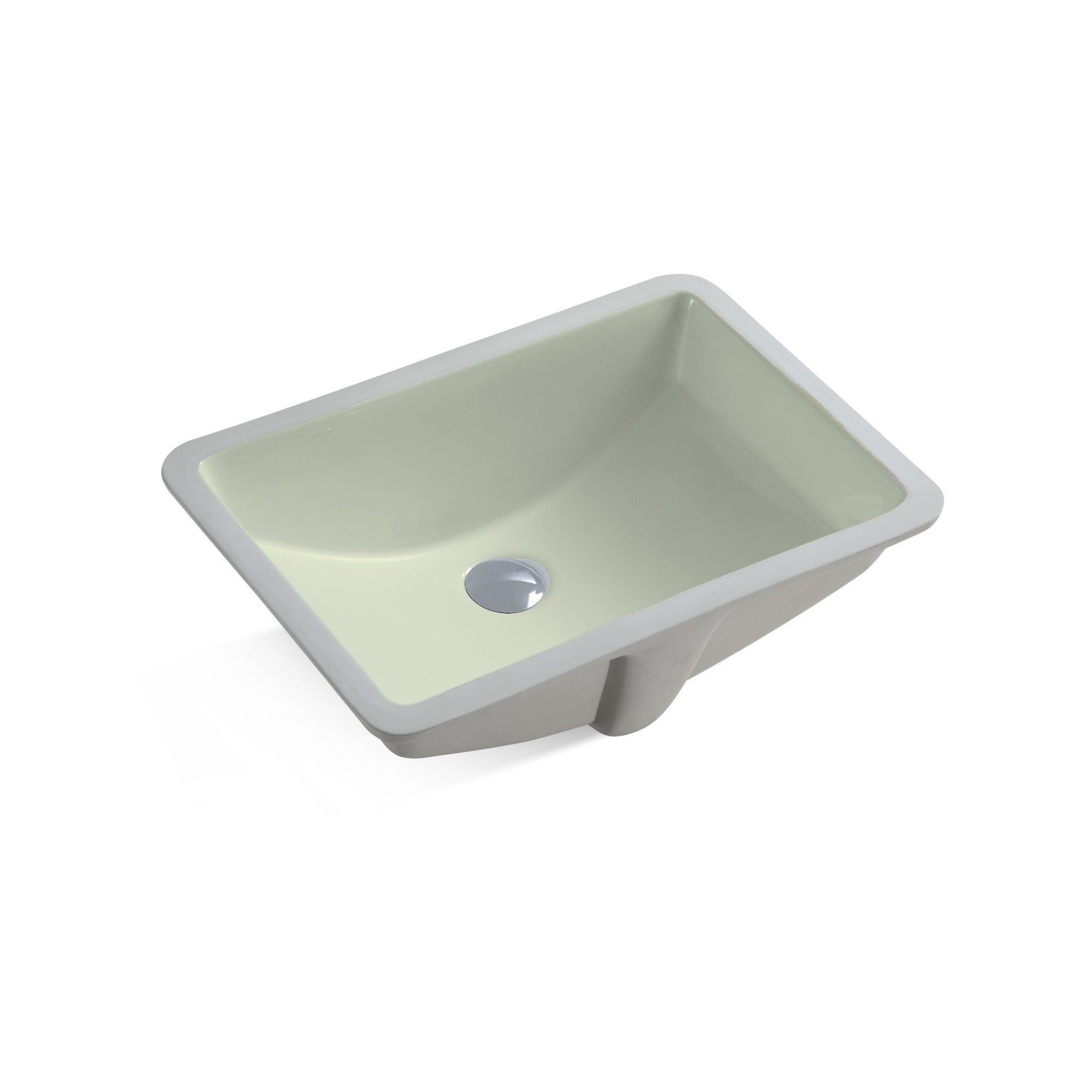 Ratel 21" x 8" Ivory Rectangular Ceramic Undermount Bathroom Sink - US ...