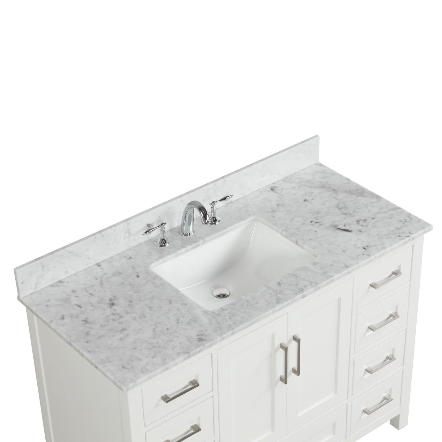 Ratel Valencia 48" 2-Door and 9-Drawer Dove White Vanity Set