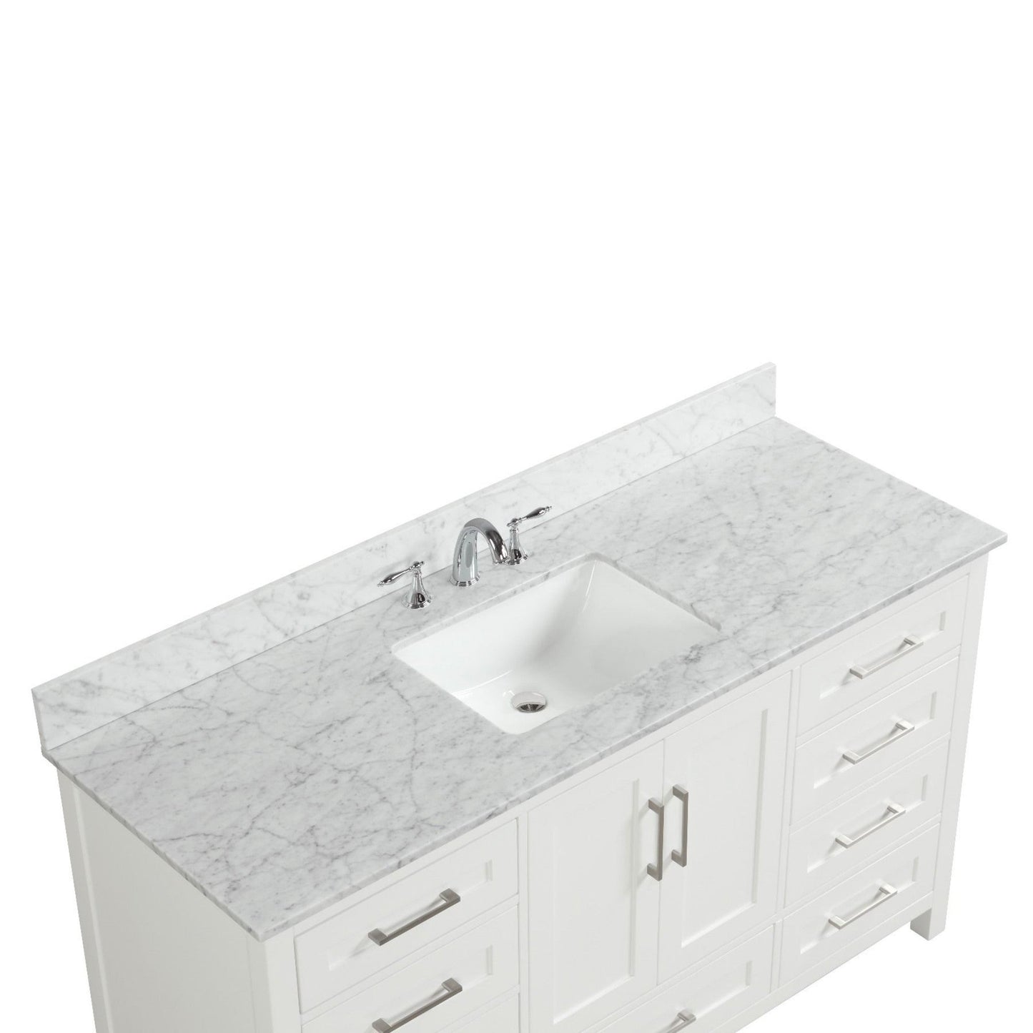 Ratel Valencia 60" 2-Door and 9-Drawer Dove White Vanity Set