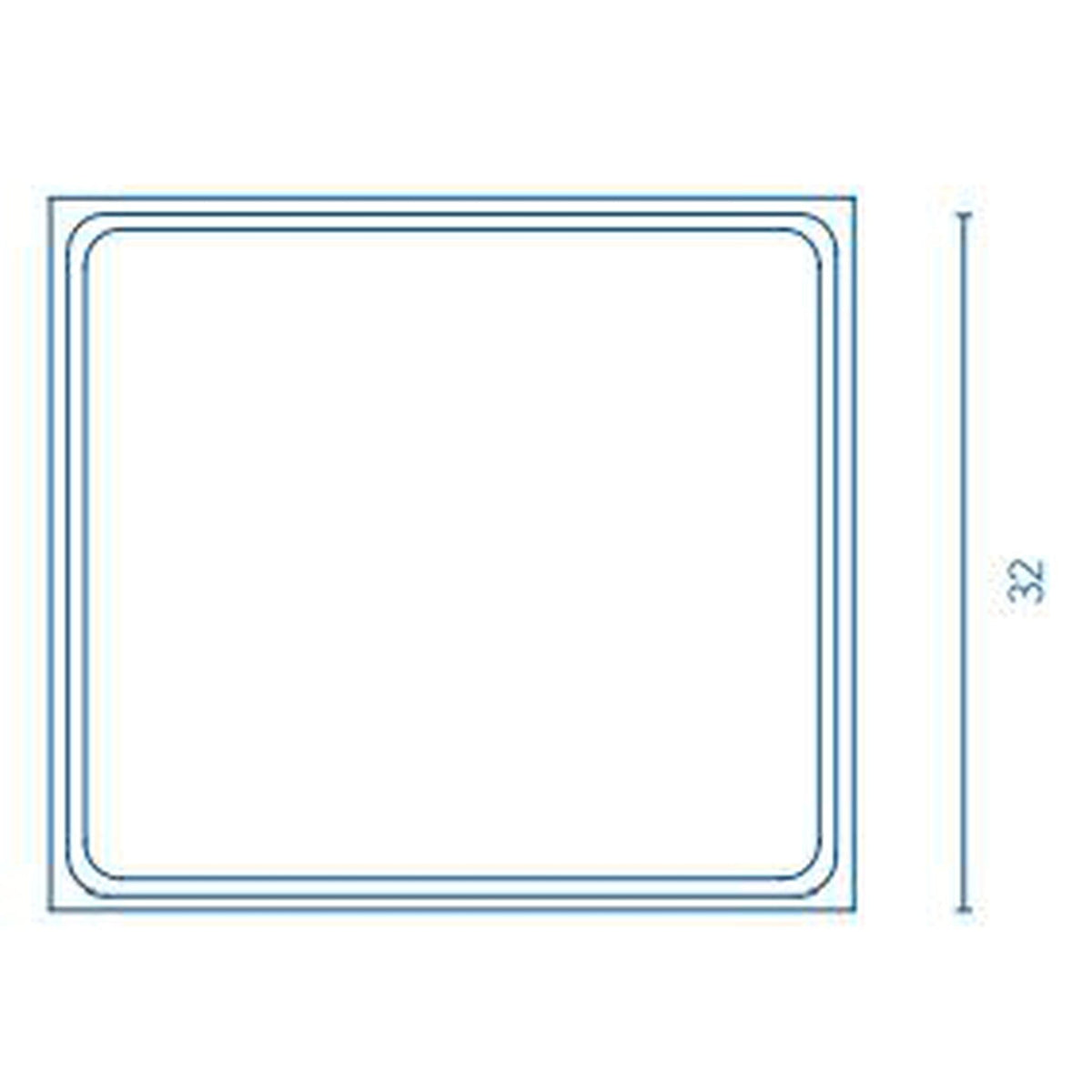 Royo Noa Black 32" x 32" Modern Square LED Mirror