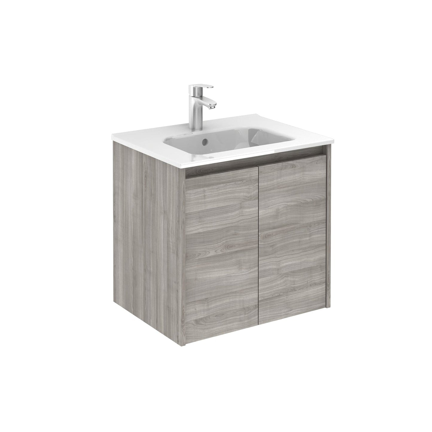Royo Sansa 24" x 18" Sandy Gray Modern Wall-mounted Vanity With 2 Doors