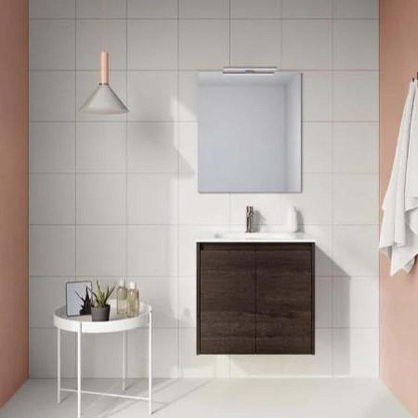 Royo Sansa 32" x 18" Essence Wenge Modern Wall-mounted Vanity With 2 Doors