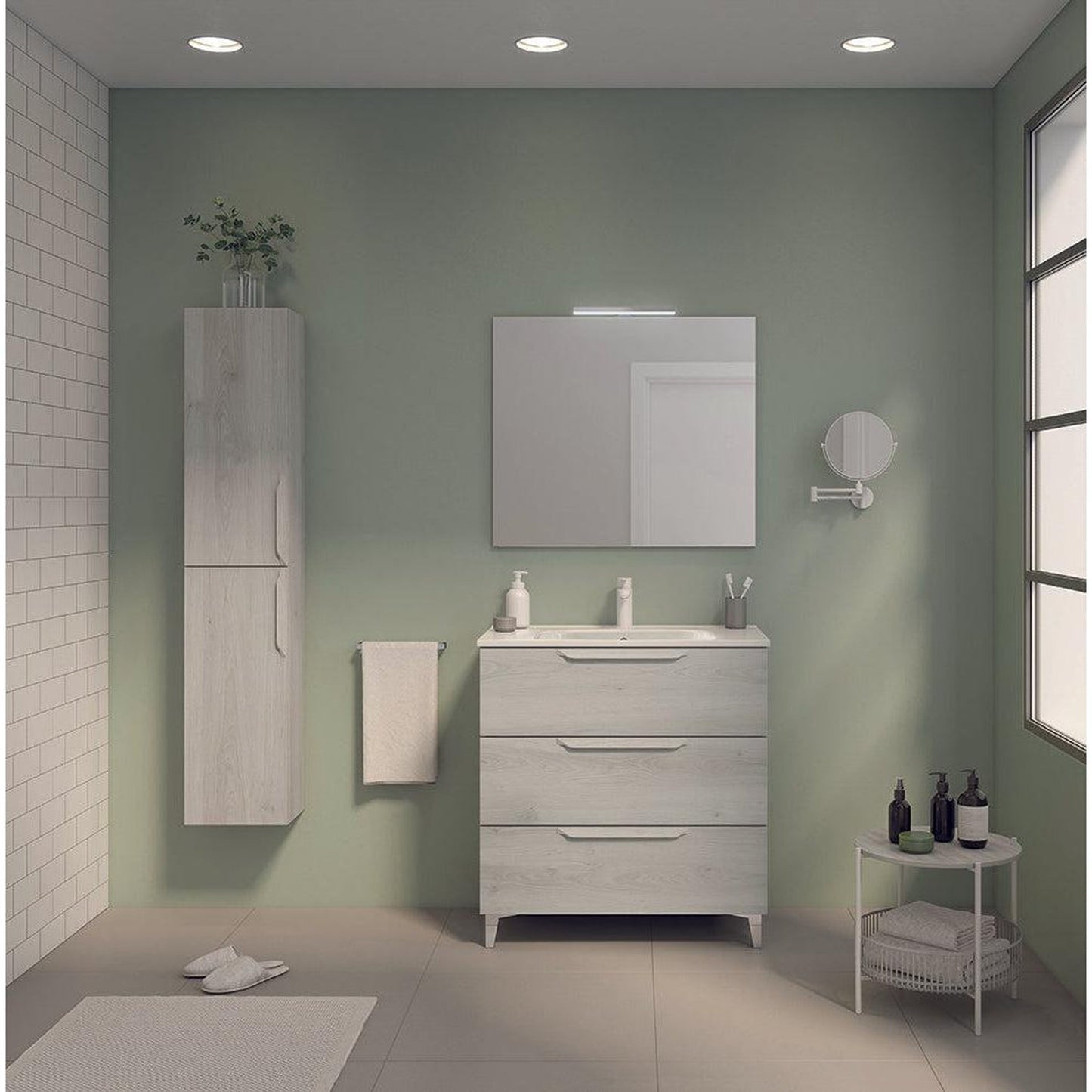 Royo Urban 32" x 18" Nature White Modern Freestanding Vanity With 3 Drawers