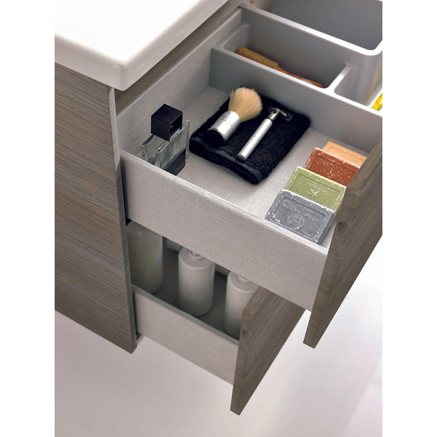 Royo Vitale 32" x 18" Nature Beige Modern Wall-mounted Vanity With 2 Drawers