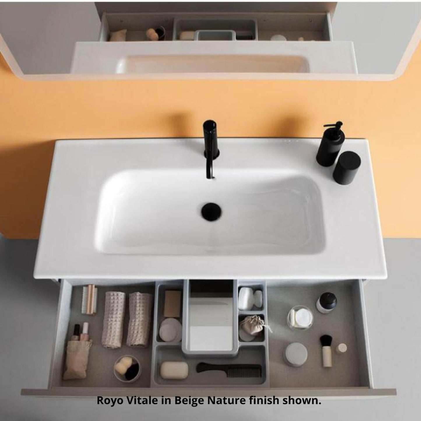 Royo Vitale 32" x 18" White Modern Freestanding Vanity With 3 Drawers