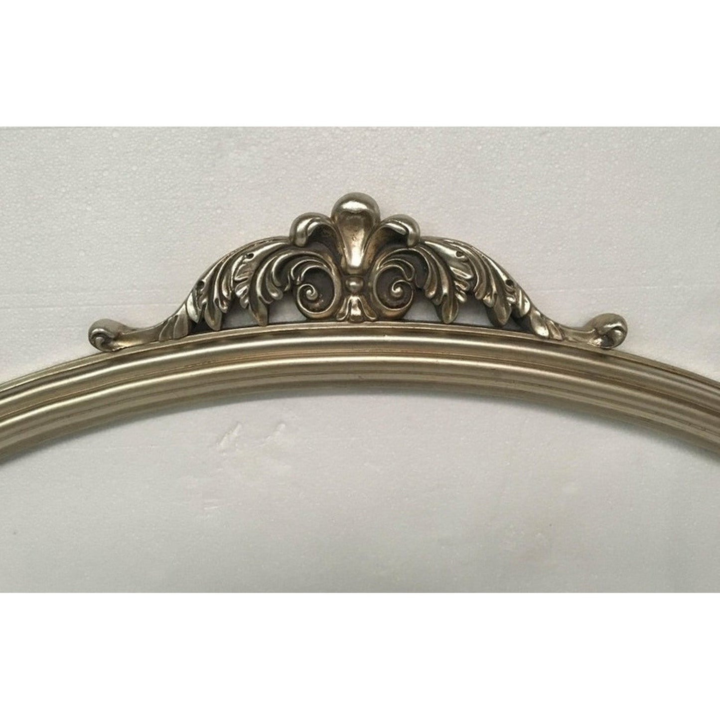 SBC Decor Amarone 39" x 44" Wall-Mounted Wood Frame Dresser Mirror In Satin Silver Finish