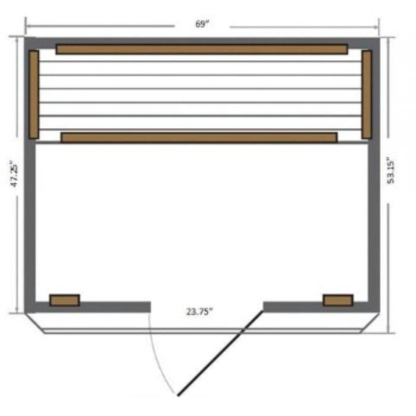 SunRay Roslyn 4-Person Indoor Infrared Sauna In Cedar Wood With Carbon Nano Heaters