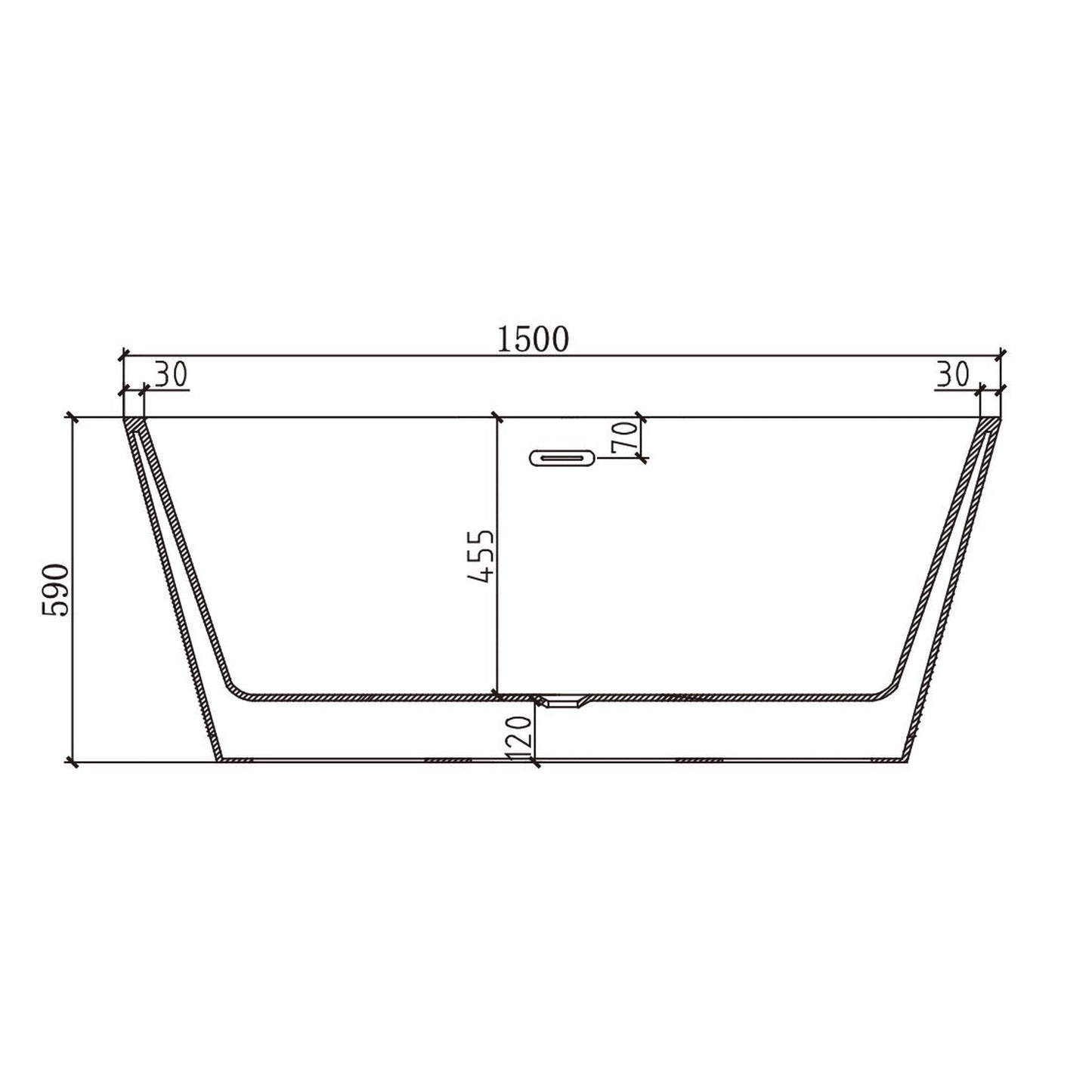 TONA Skysea 59" Glossy White Acrylic Freestanding Oval Bathtub With Chrome-Plated Drain Cover & Overflow Cover
