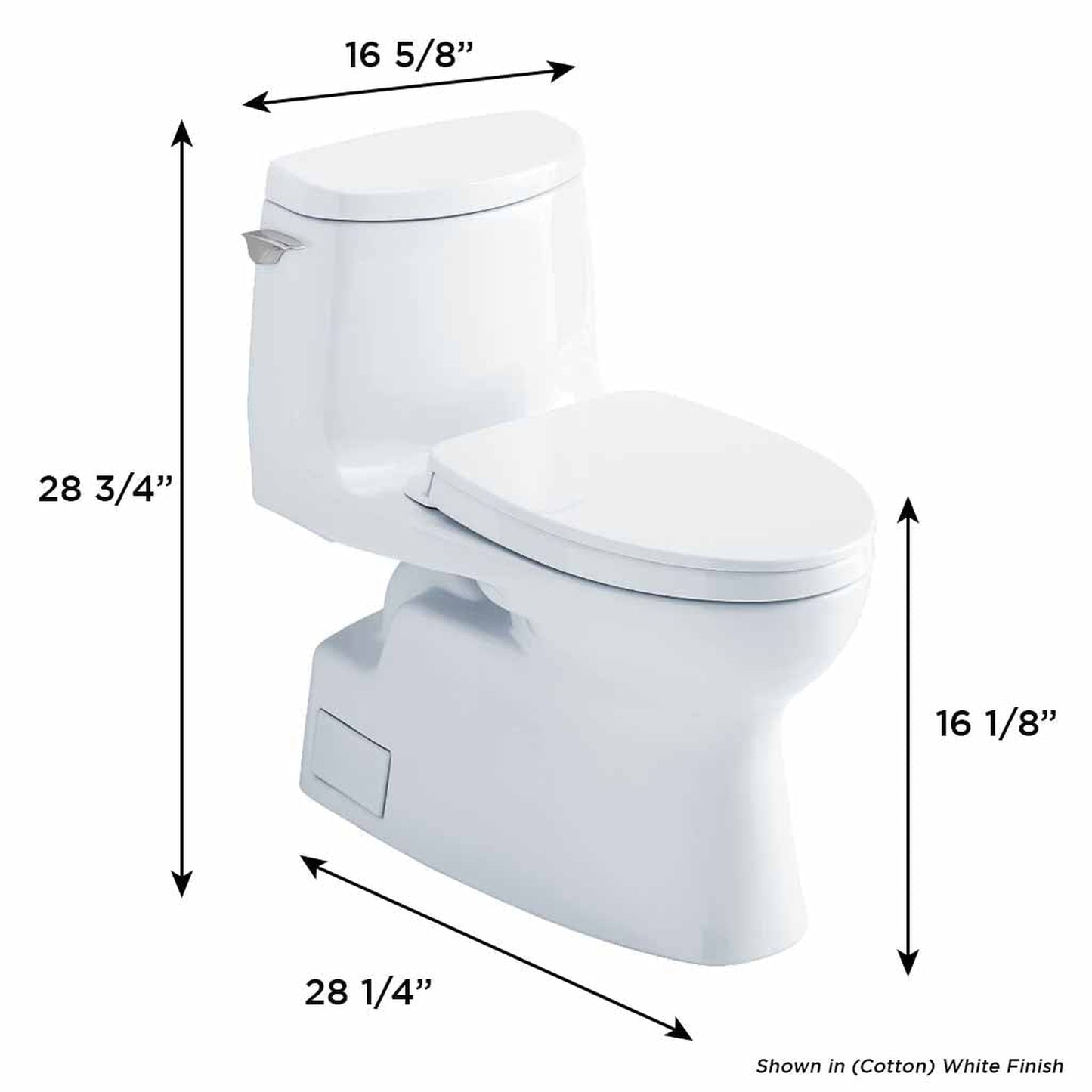 TOTO Carlyle II Colonial White One-Piece 1 GPF Elongated Toilet With WASHLET+ Connection - SoftClose Seat Included