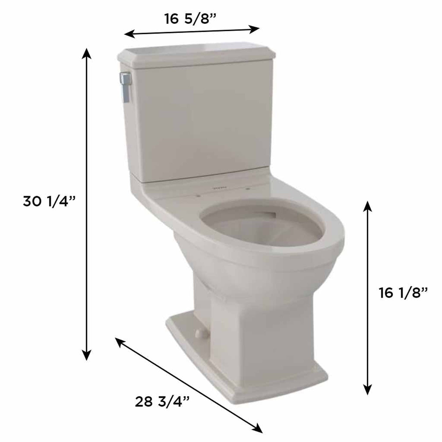 TOTO Connelly Bone 1.28 GPF and 0.9 GPF Dual-Flush Two-Piece Elongated Toilet Bowl
