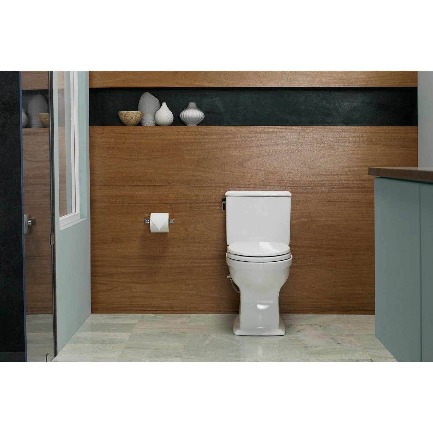 TOTO Connelly Cotton White 1.28 GPF and 0.9 GPF Dual-Flush Elongated Chair Height Two-Piece Toilet With WASHLET+ Connection - SoftClose Seat Included