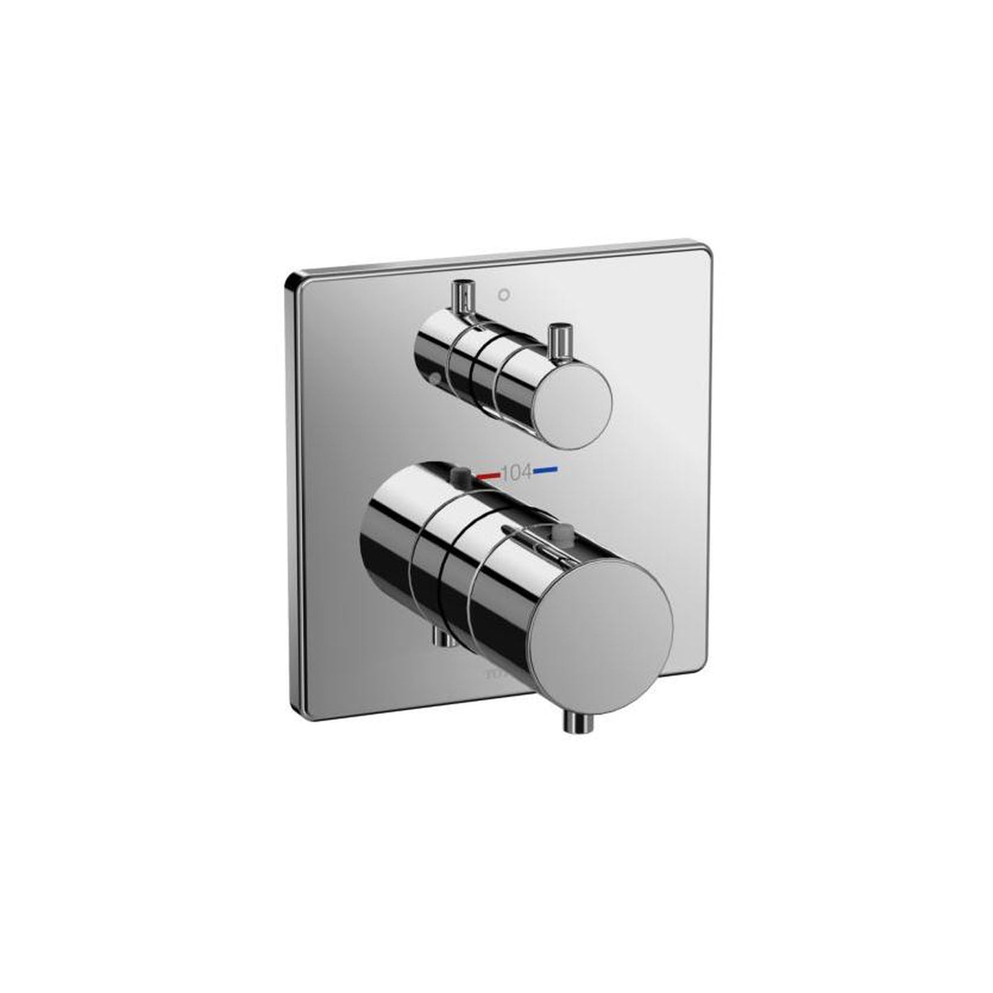 TOTO Polished Chrome Square Thermostatic Mixing Valve with Volume Control Trim