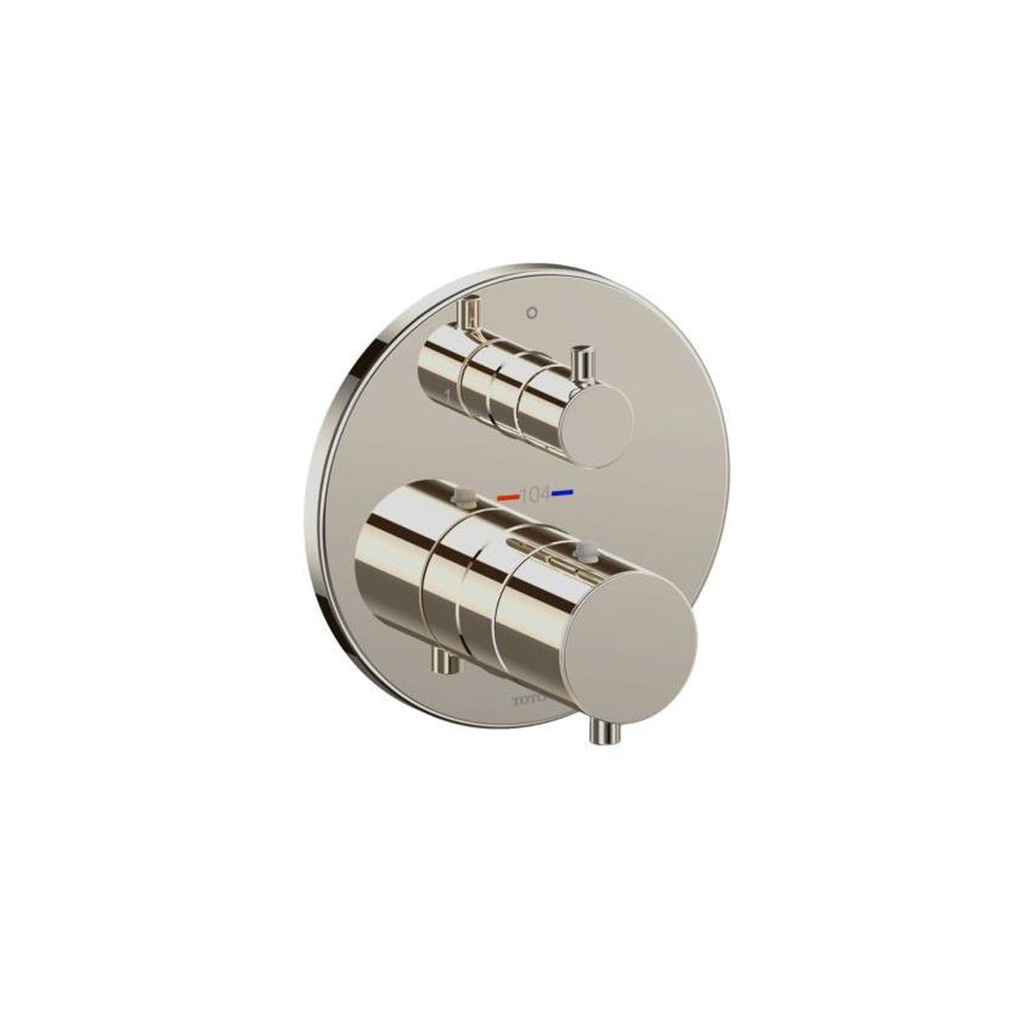 TOTO Polished Nickel Round Thermostatic Mixing Valve With 2-Way Diverter Trim