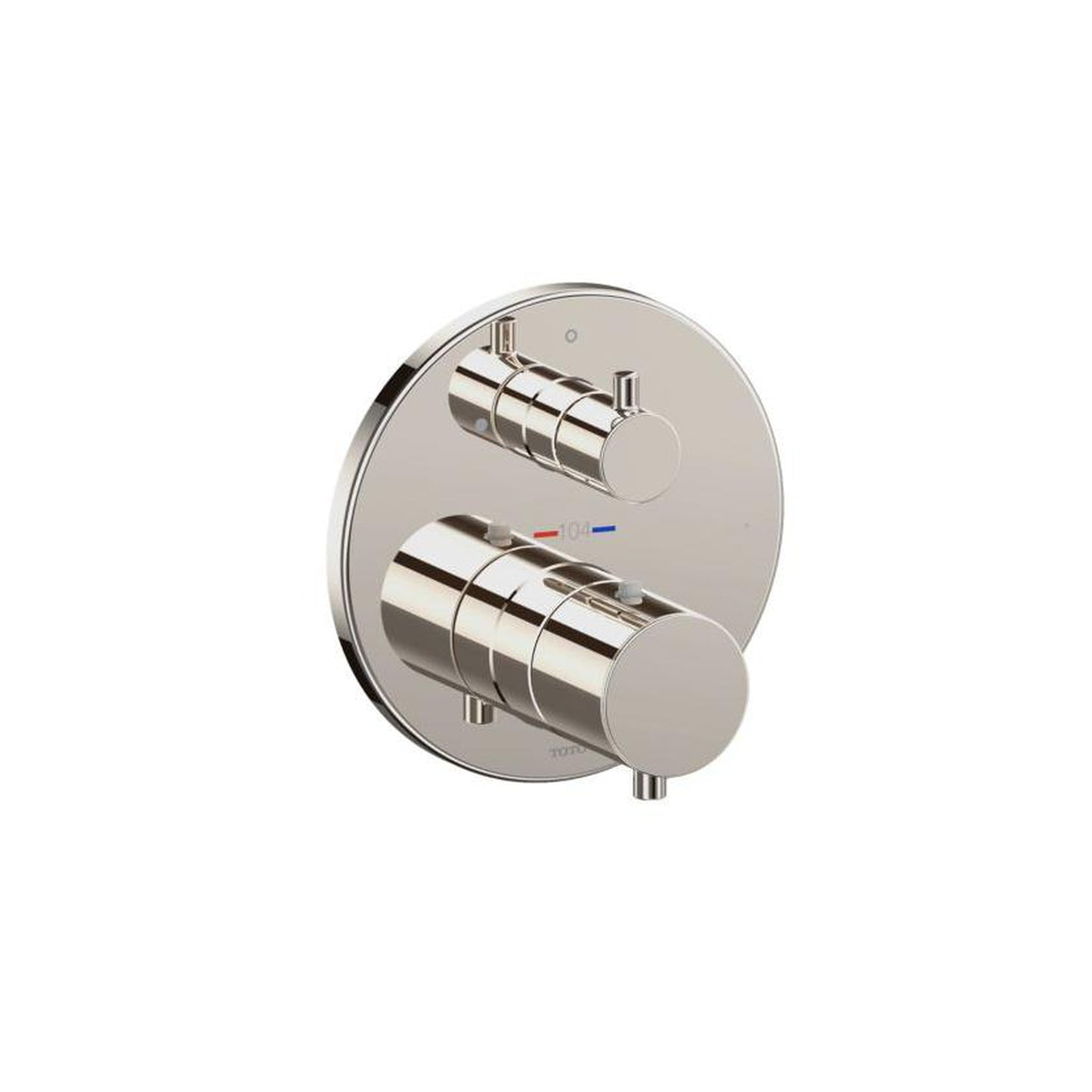 TOTO Polished Nickel Round Thermostatic Mixing Valve With Volume Control Trim