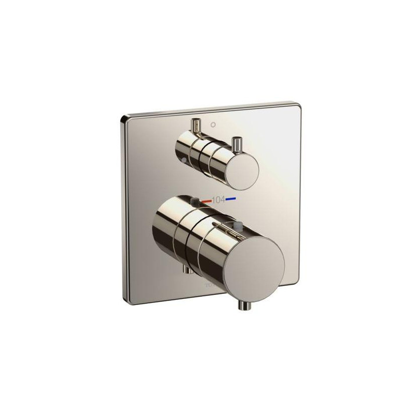 TOTO Polished Nickel Square Thermostatic Mixing Valve With Volume Control Trim