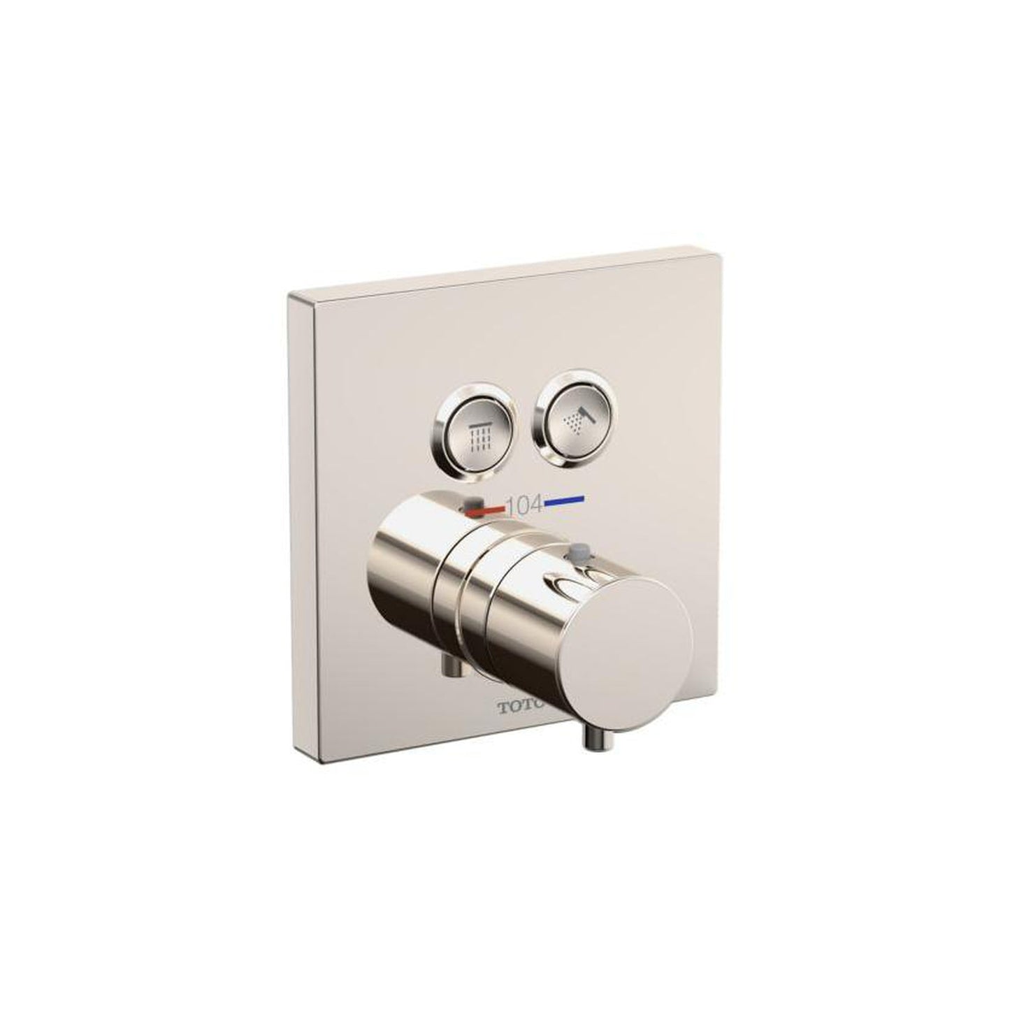 TOTO Polished Nickel Thermostatic Mixing Valve 2-Function Trim