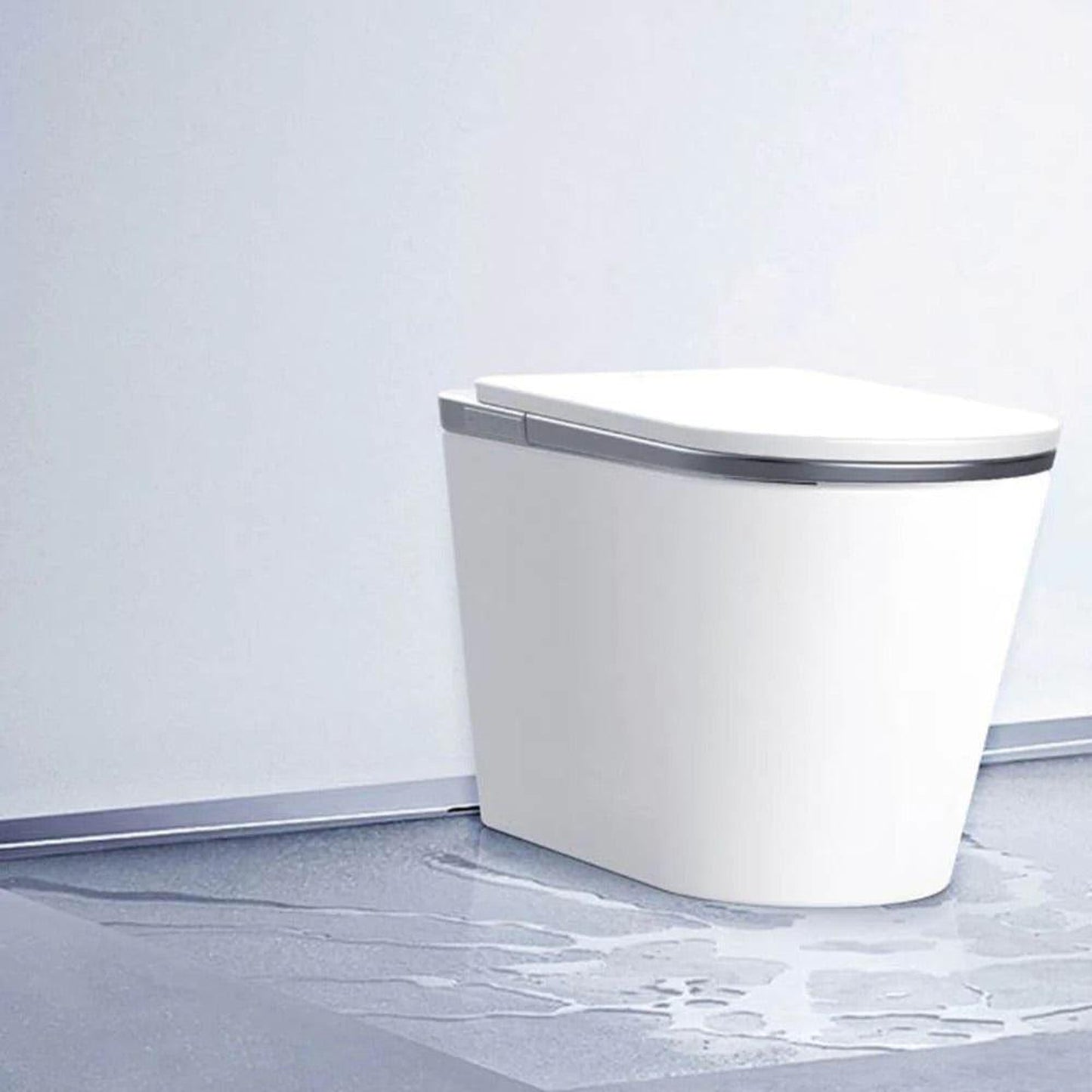 Trone Ganza II Elongated White Luxury Toilet With Smart Bidet and Remote Control