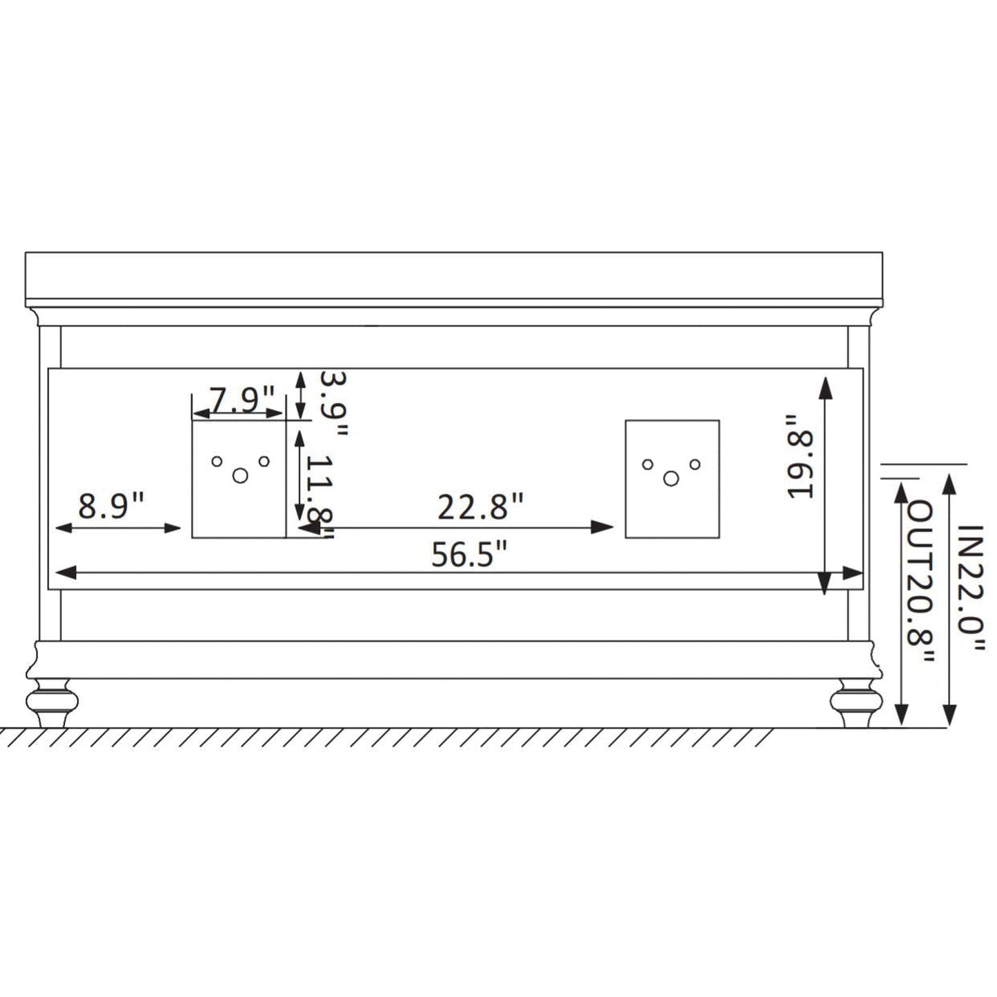 Vinnova Charlotte 60" White Freestanding Double Vanity Set In White Carrara Composite Quartz Stone Top With Undermount Ceramic Sink