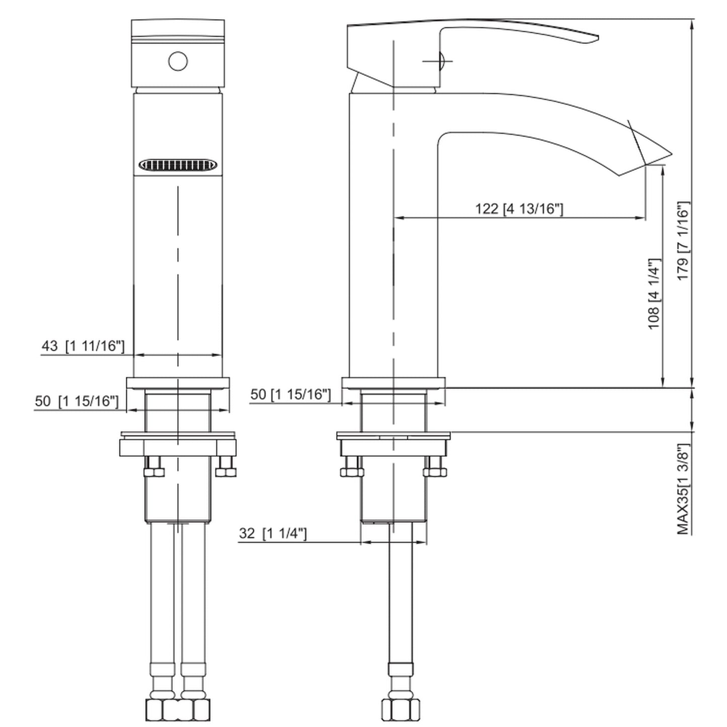Vinnova Noya 7" Single Hole Brushed Gold Low Arc Vessel Bathroom Sink Faucet