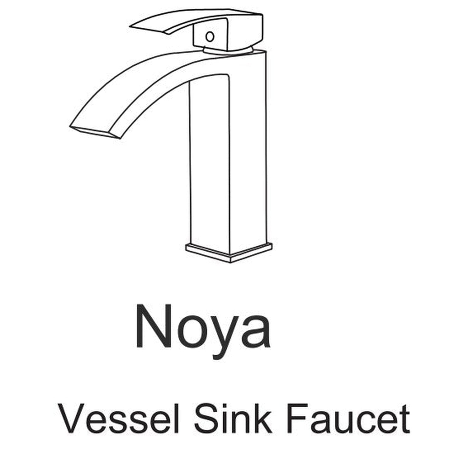 Vinnova Noya 7" Single Hole Matte Black Low Arc Vessel Bathroom Sink Faucet
