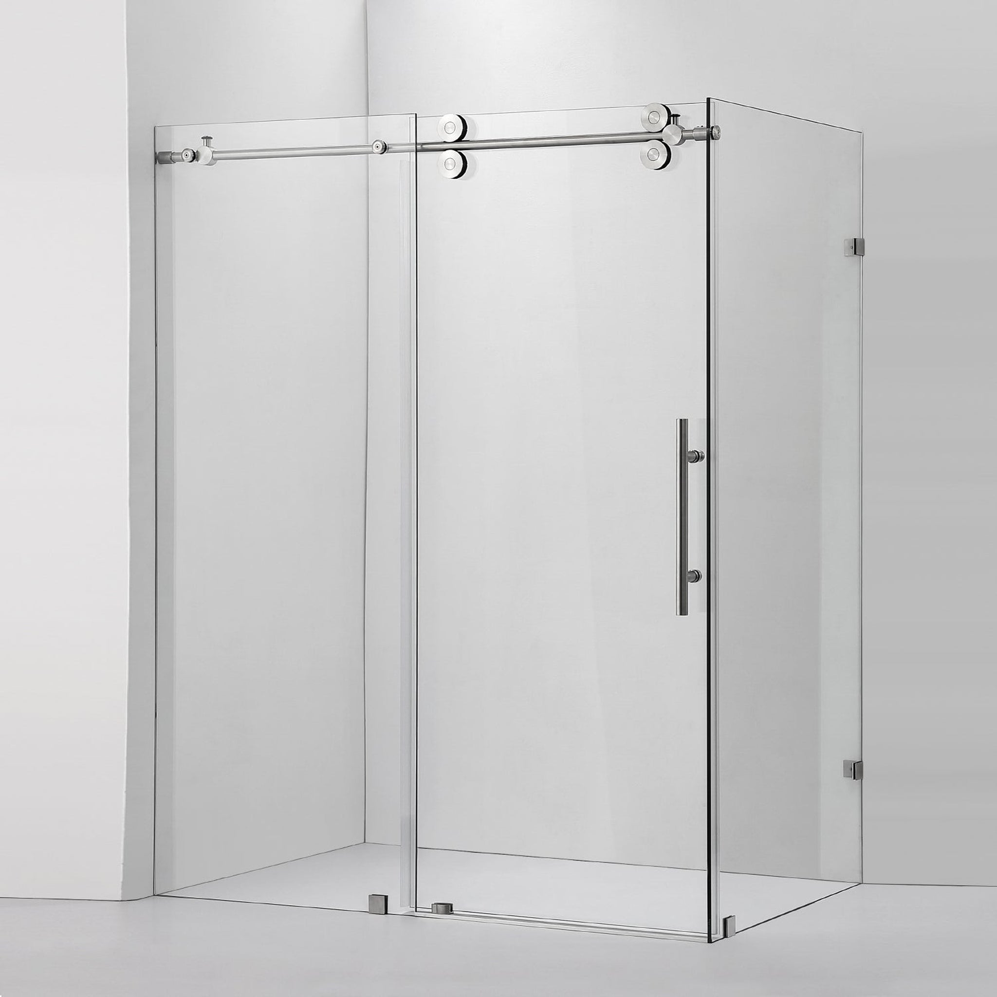 Villena Rectangle Single Sliding Frameless Shower Enclosure