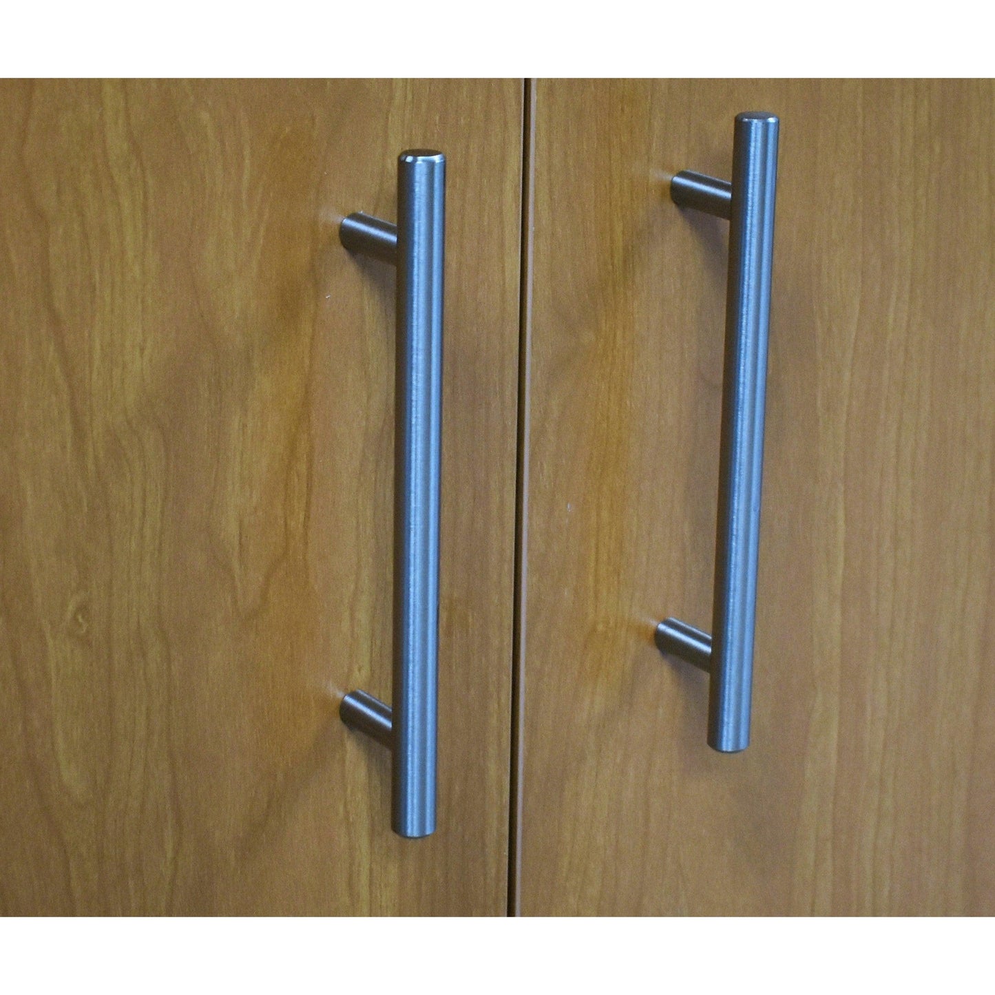 Volpa USA Pacific 30" Honey Maple Freestanding Modern Bathroom Vanity With Brushed Nickel Round Handles Cabinet Only