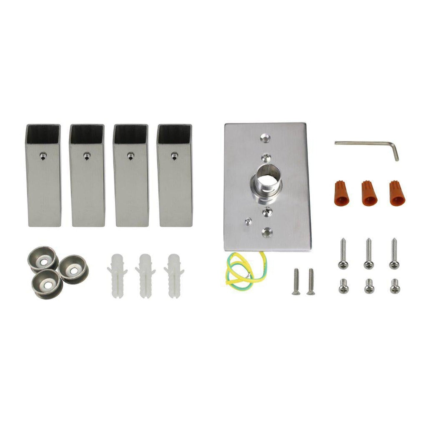 WarmlyYours Maple 8 20" x 28" Polished Stainless Steel Wall-Mounted 8-Bar Hardwired Towel Warmer