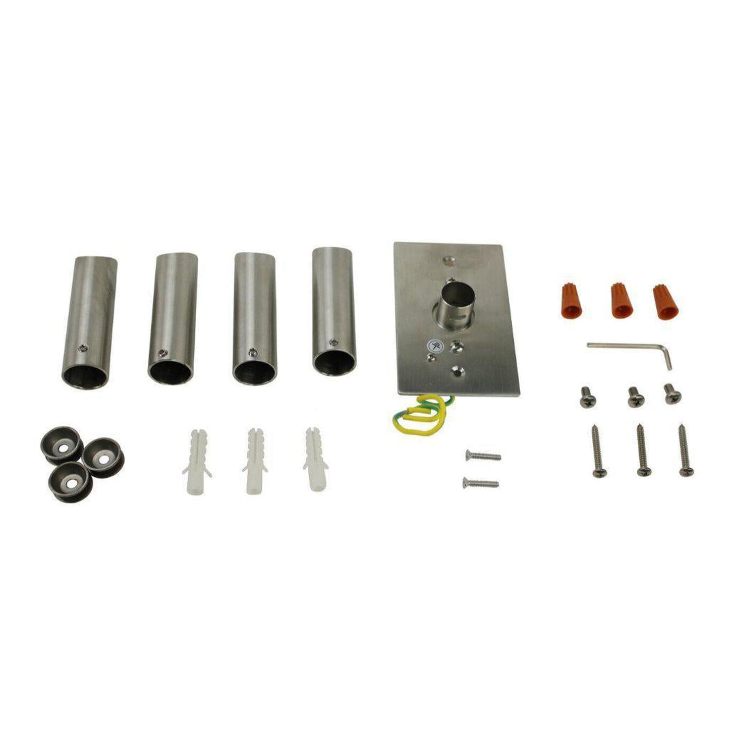 WarmlyYours Rome 26" x 32" Brushed Stainless Steel Wall-Mounted 10-Bar Hardwired Towel Warmer