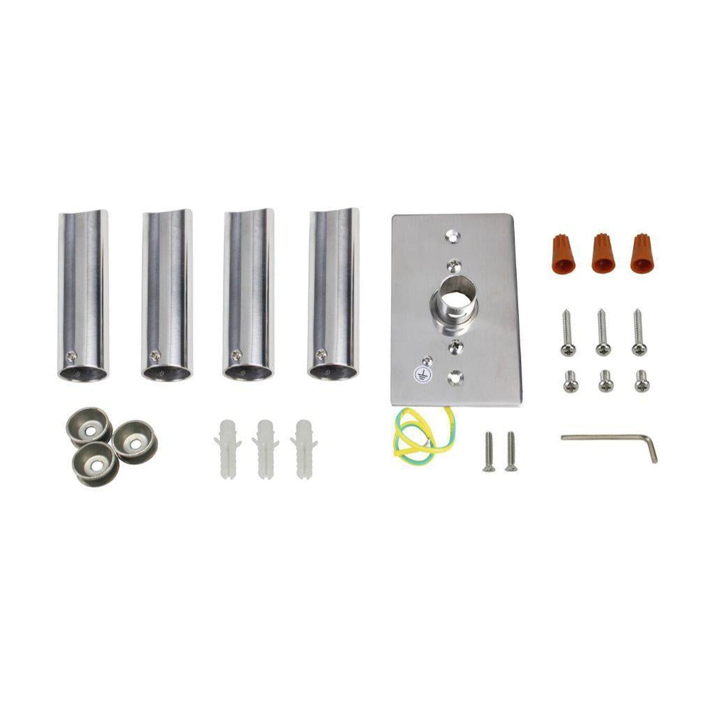 WarmlyYours Vancouver 24" x 20" Polished Stainless Steel Wall-Mounted 6-Bar Hardwired Towel Warmer