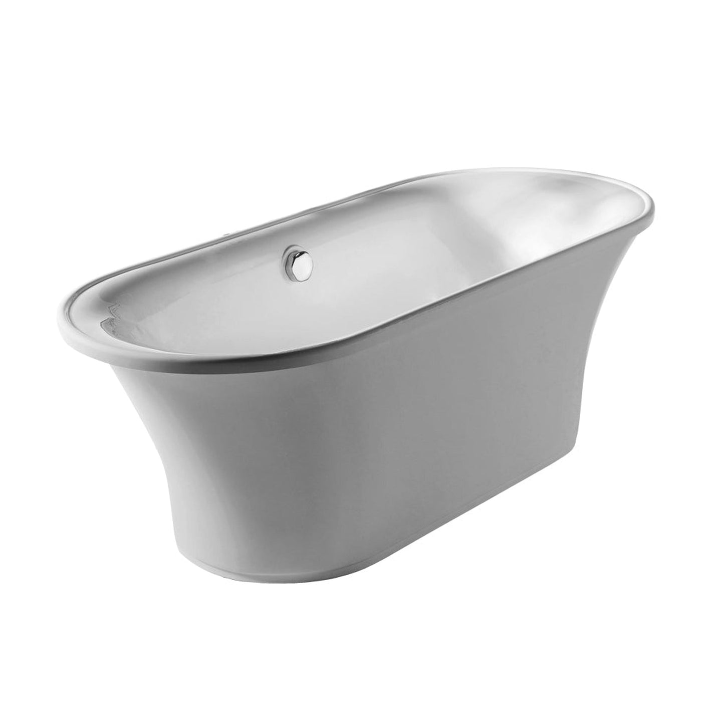Whitehaus Bathhaus WHBL175BATH Oval Double Ended Freestanding Lucite Acrylic Bathtub