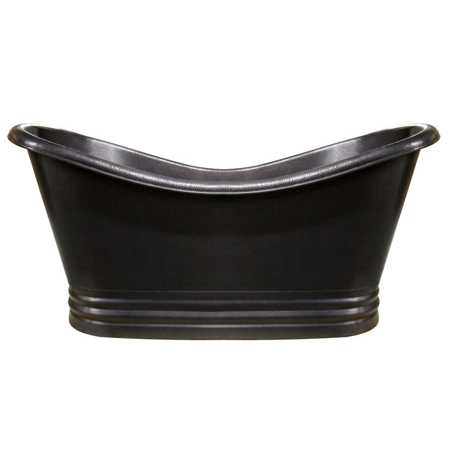 Whitehaus Bathhaus WHCT-1001-OBH Hammered Bronze Freestanding Copper Handmade Double Ended Bathtub With Hammered Exterior