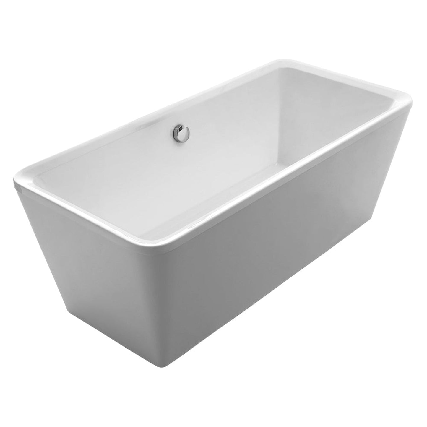 Whitehaus Bathhaus WHHQ170BATH Cubic Style Freestanding Double Ended Lucite Acrylic Bathtub