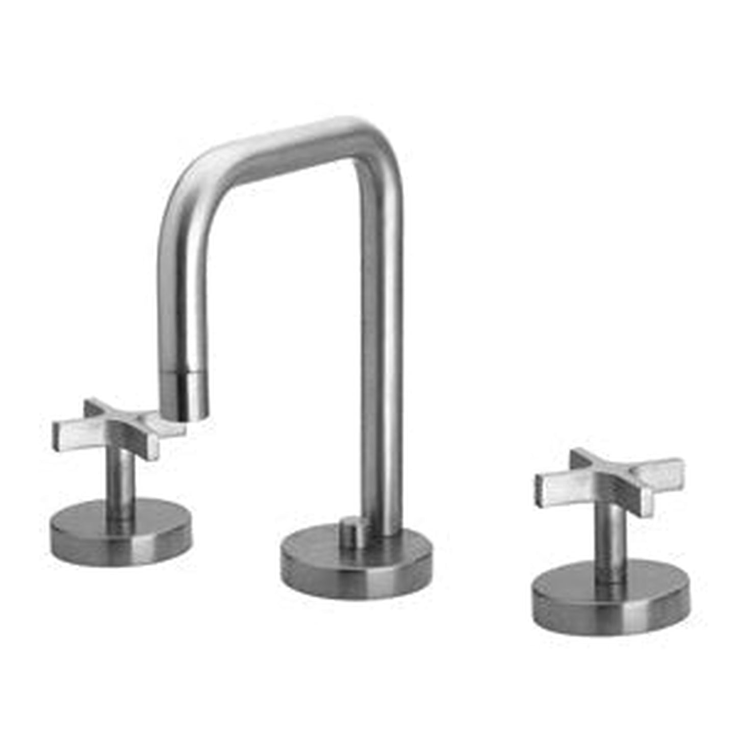 Whitehaus Metrohaus WH83214-C Polished Chrome Lavatory Widespread Faucet With Swivel Spout and Pop-up Waste With Cross Handles